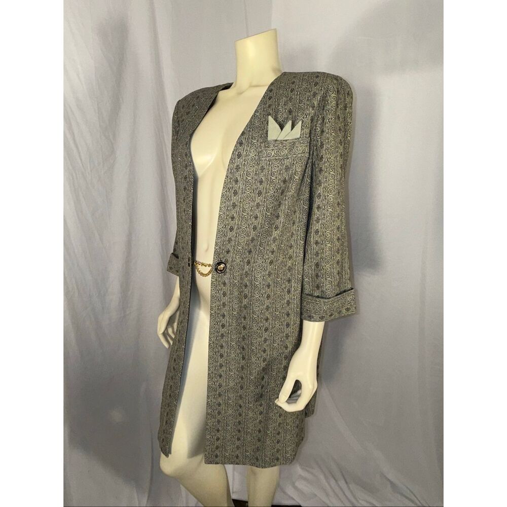 Vintage 90s Women’s Longline Blazer Jacket‎ – Perceptions by Irene B – Size 16 –